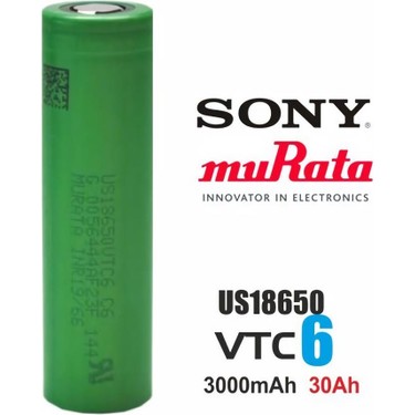 Sony VTC6 3000 mAh Yüksek Drenajlı Pil