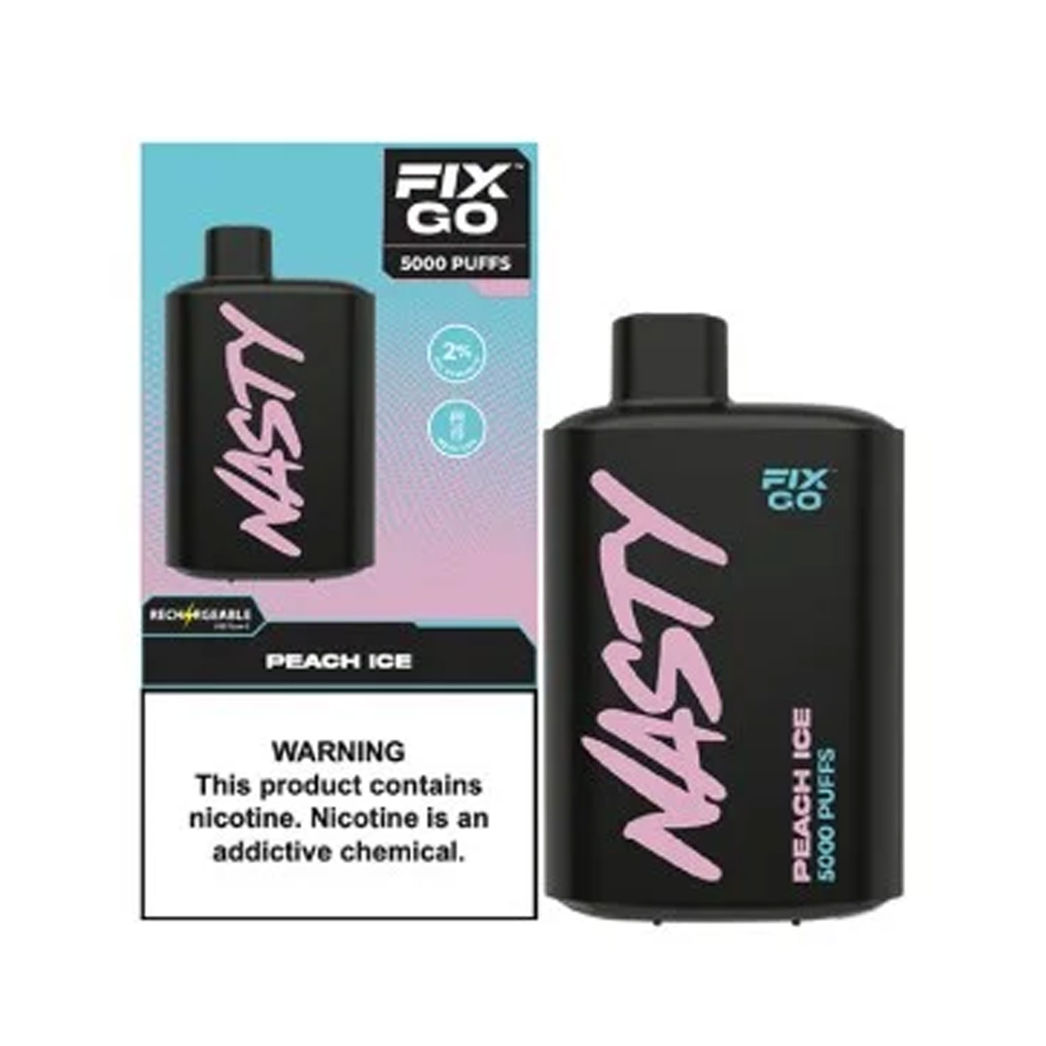 Nasty Fix Go Peach Ice 5000 Puff