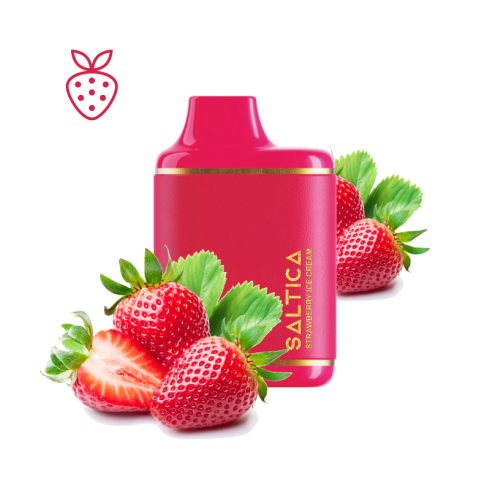 Saltica Leather 7000 Strawberry Ice Cream Disposable Vape Bar