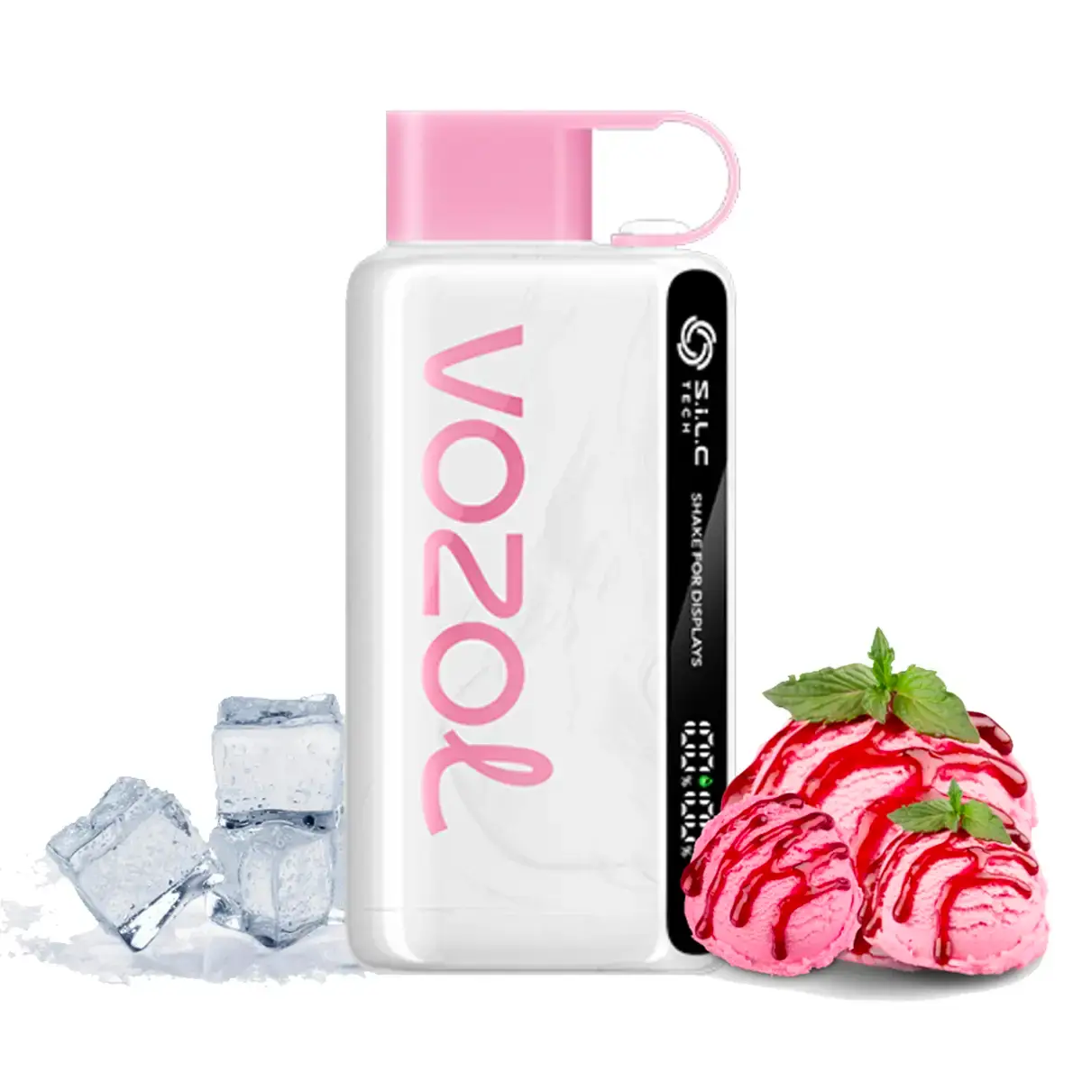 Vozol Star 12000 Puff Strawberry ice Cream Ekranlı